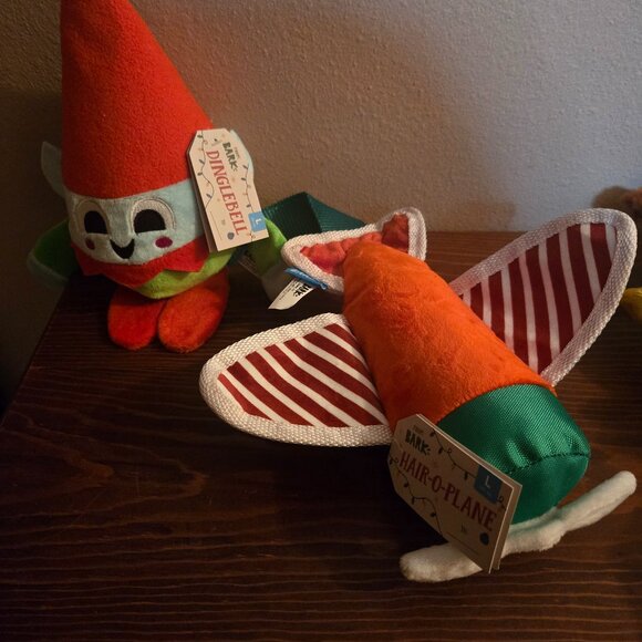 NWT 2 Bark Box Dog Toys, Plush, Squeaky - Picture 1 of 2